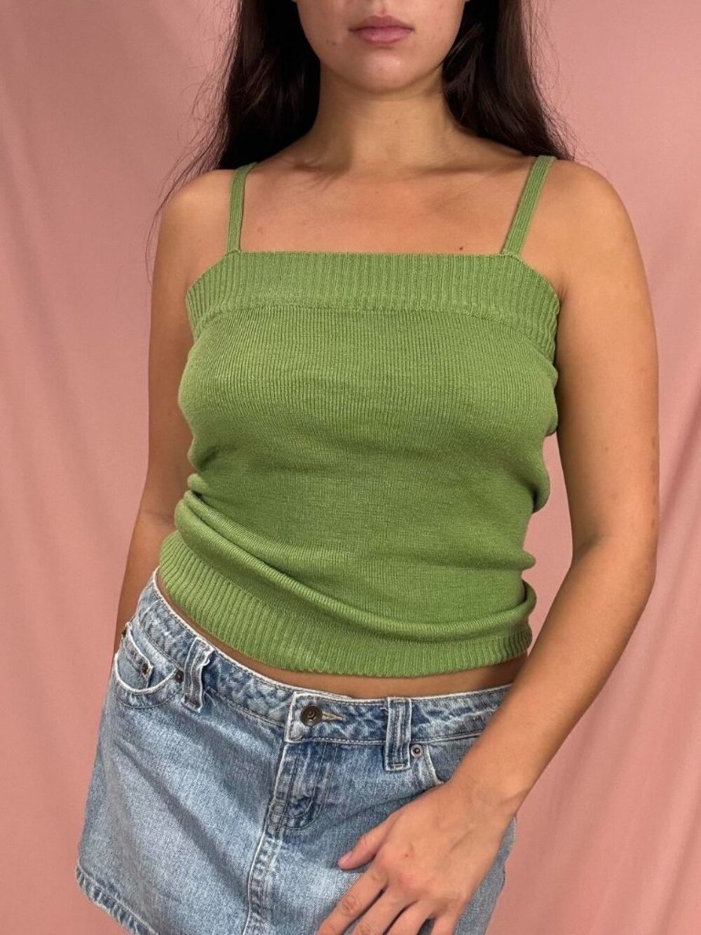 Green Knit Tank - Picture 4 of 5